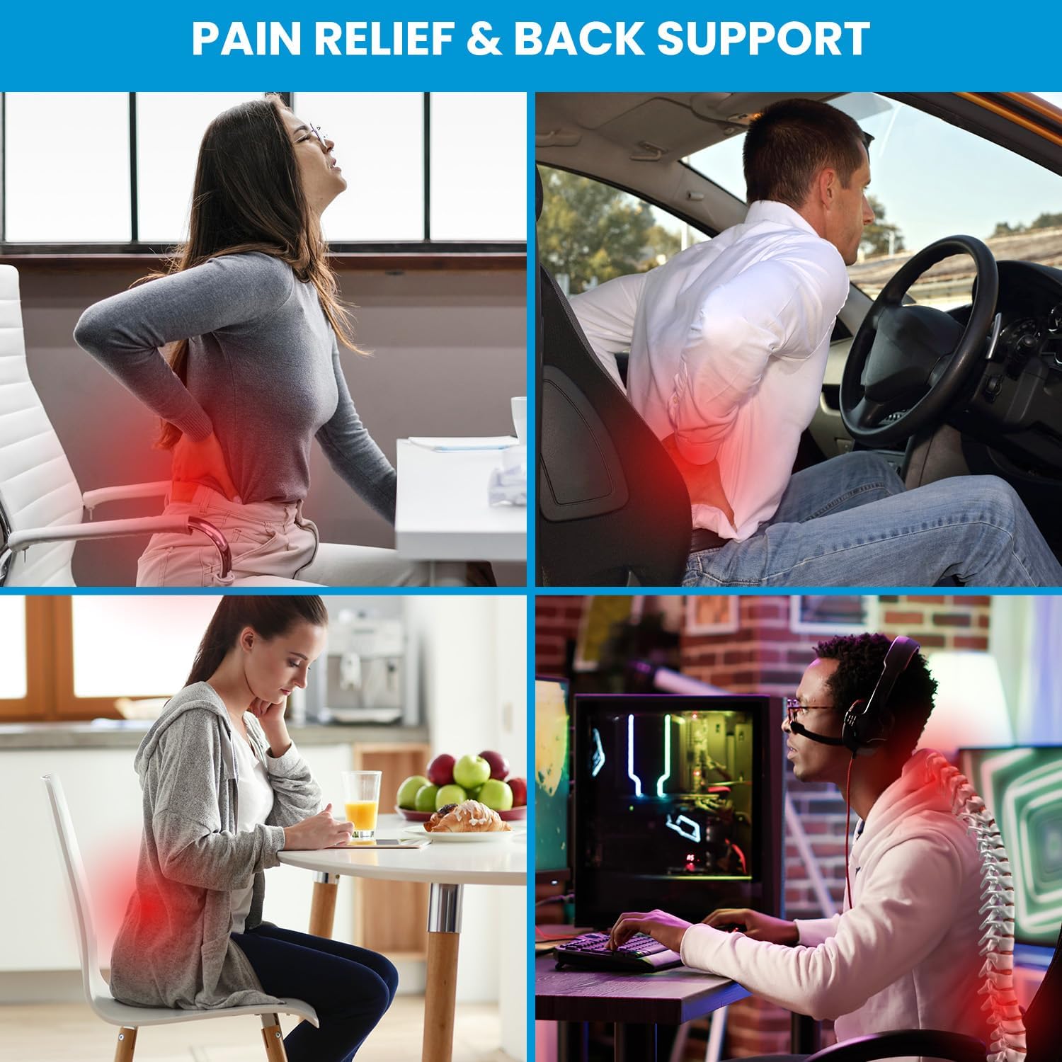 Lumbar Pillow — Memory Foam Back Support - Image 7
