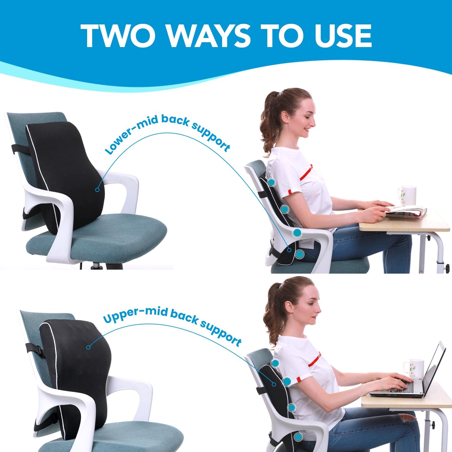 Lumbar Pillow — Memory Foam Back Support - Image 9