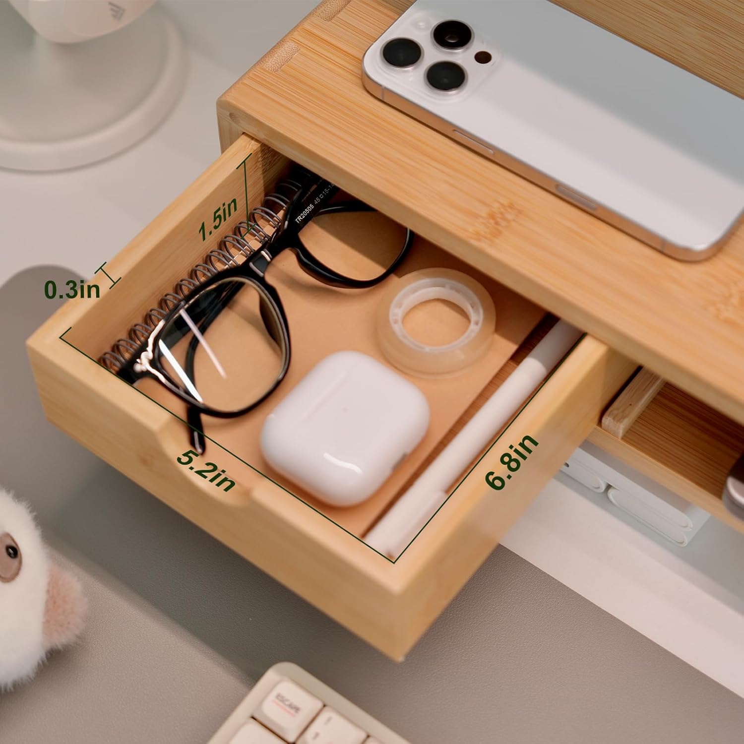 Bamboo Monitor Stand — Ergonomic Rising Desktop - Image 4