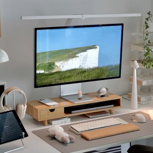 Bamboo Monitor Stand — Ergonomic Rising Desktop - Image 11